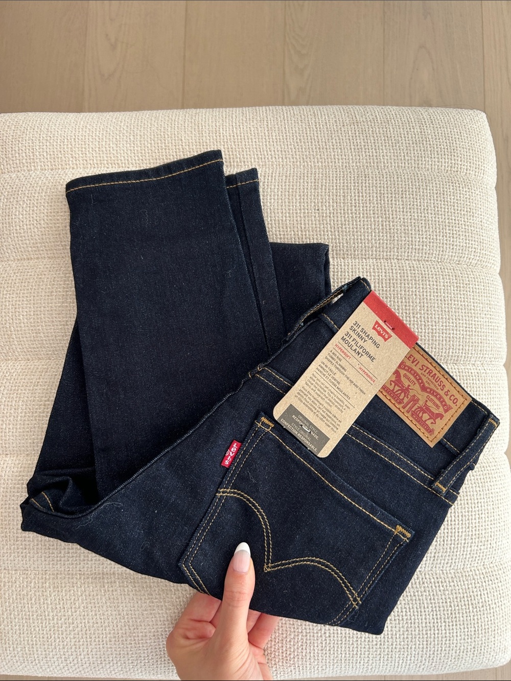 Levi's Men’s Indigo Dark Blue Slim Straight Jeans
